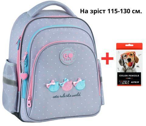 Рюкзак GoPack Education GO26-2606S-1 Cat's Rules + олівці Kite 18кол. 000996030 фото