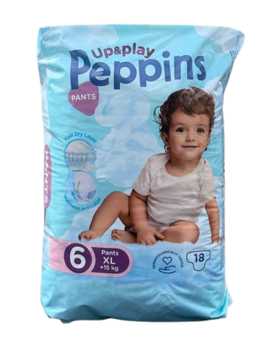 Підгузки-трусики Peppins Up&Play 6 XL 15+ кг 18 шт Peppins6Pants18 фото
