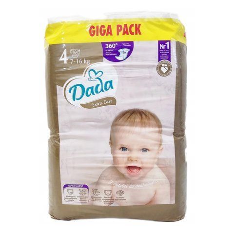 Підгузки Dada Extra Care 4 MAXI 164 шт / 7‑16 кг GIGA PACK ExtraCare4Giga164 фото