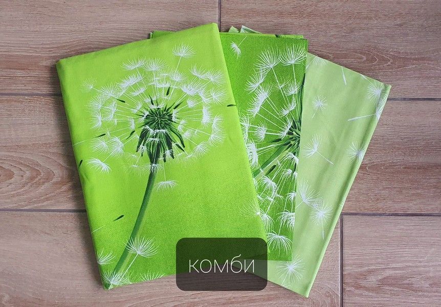 Постельный комплект Одуванчики салатовые &mdash; Двуспальный 2289-полуторный фото
