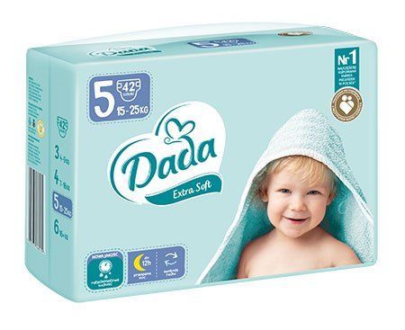 Підгузки Dada Extra soft 5 для дітей вагою від 15 до 25 кг 42 шт ExtraSoft5 фото