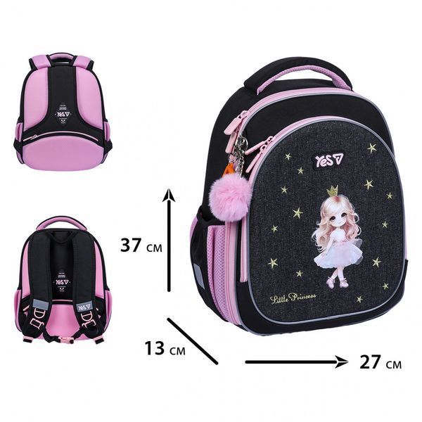 Рюкзак YES S-109S шкільний напівкаркасний Little Princess 550230 + пляшка для води 550мл. 000996340 фото